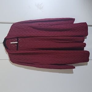 Leo & Nicole Burgundy Cardigan Size XXL